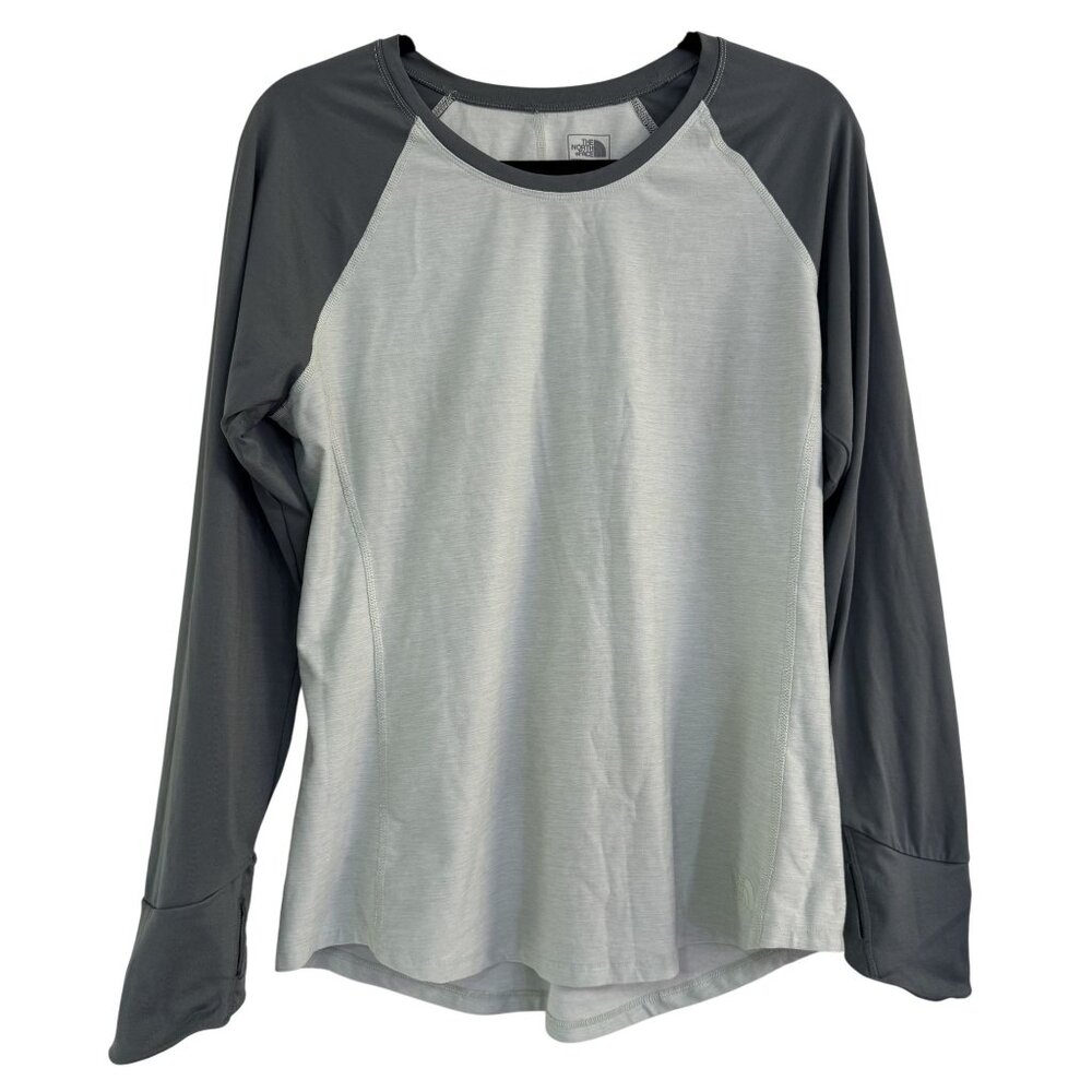 The North Face Flashdry Womens Light & Thyme Green Stretch Long Sleeve Size L